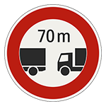 256: Minimálna vzdialenosť medzi vozidlami